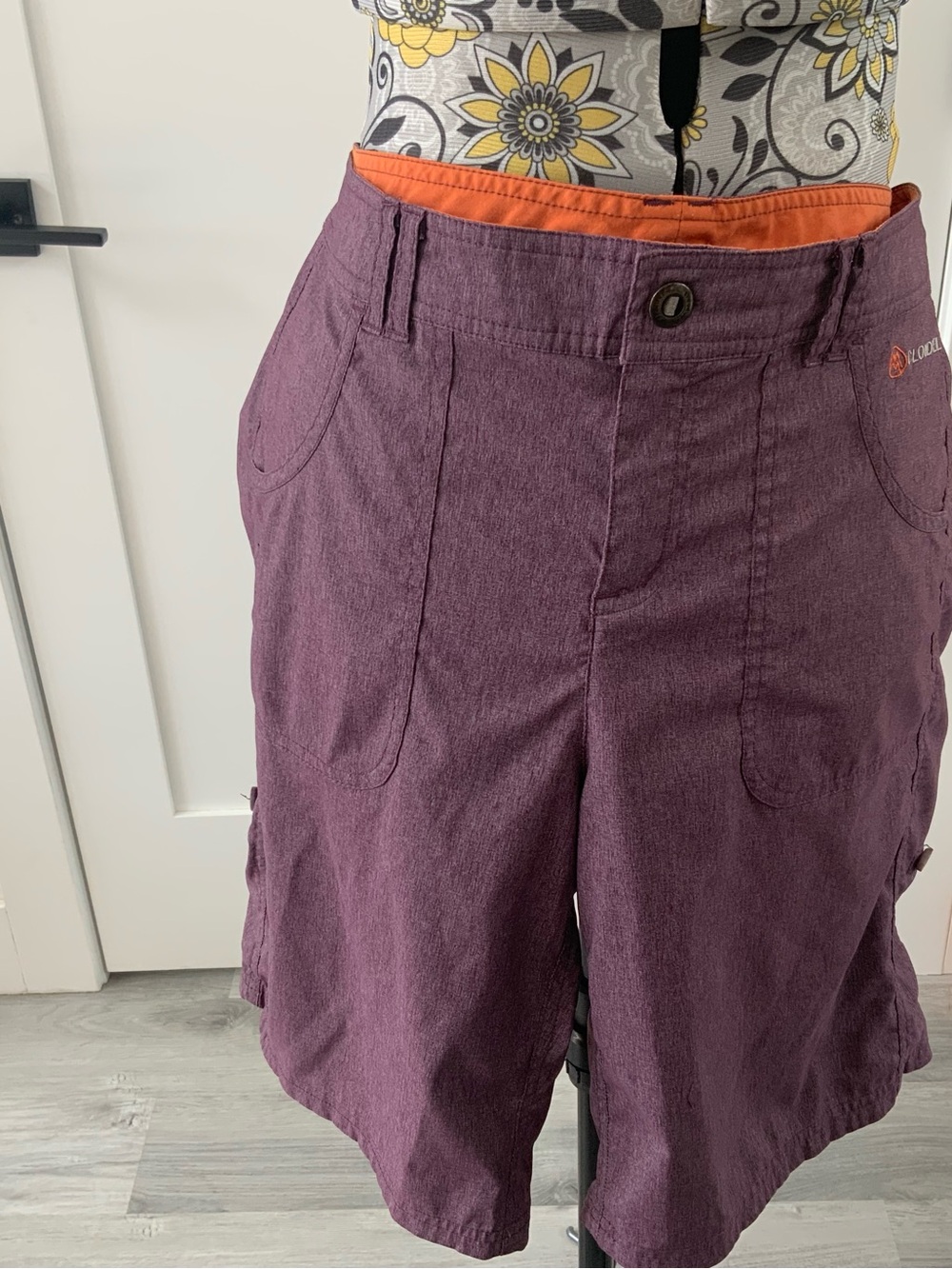 Women’s Athletic Cargo Shorts in Deep Plum by Kodai